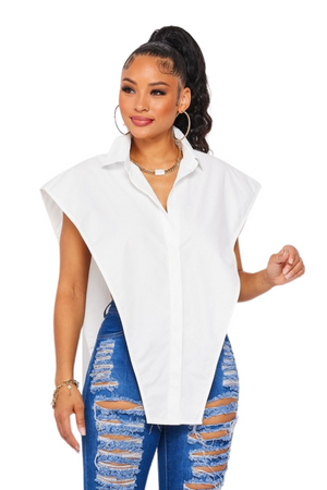 Bold Effect Top Pure White