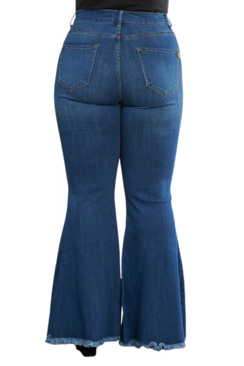 Plus Size Drama Flare Jeans